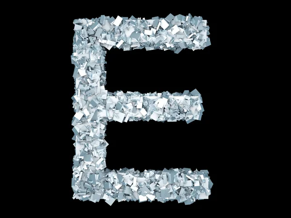 Eingefrorene Buchstaben - e — Stockfoto